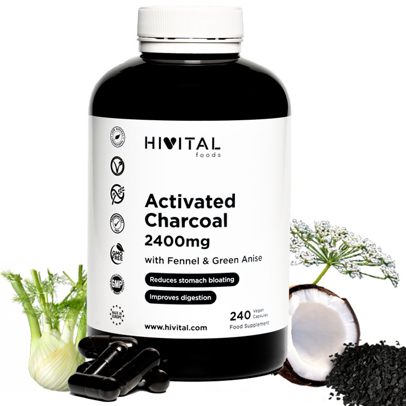 Carvo ativo 2400mg Hivital