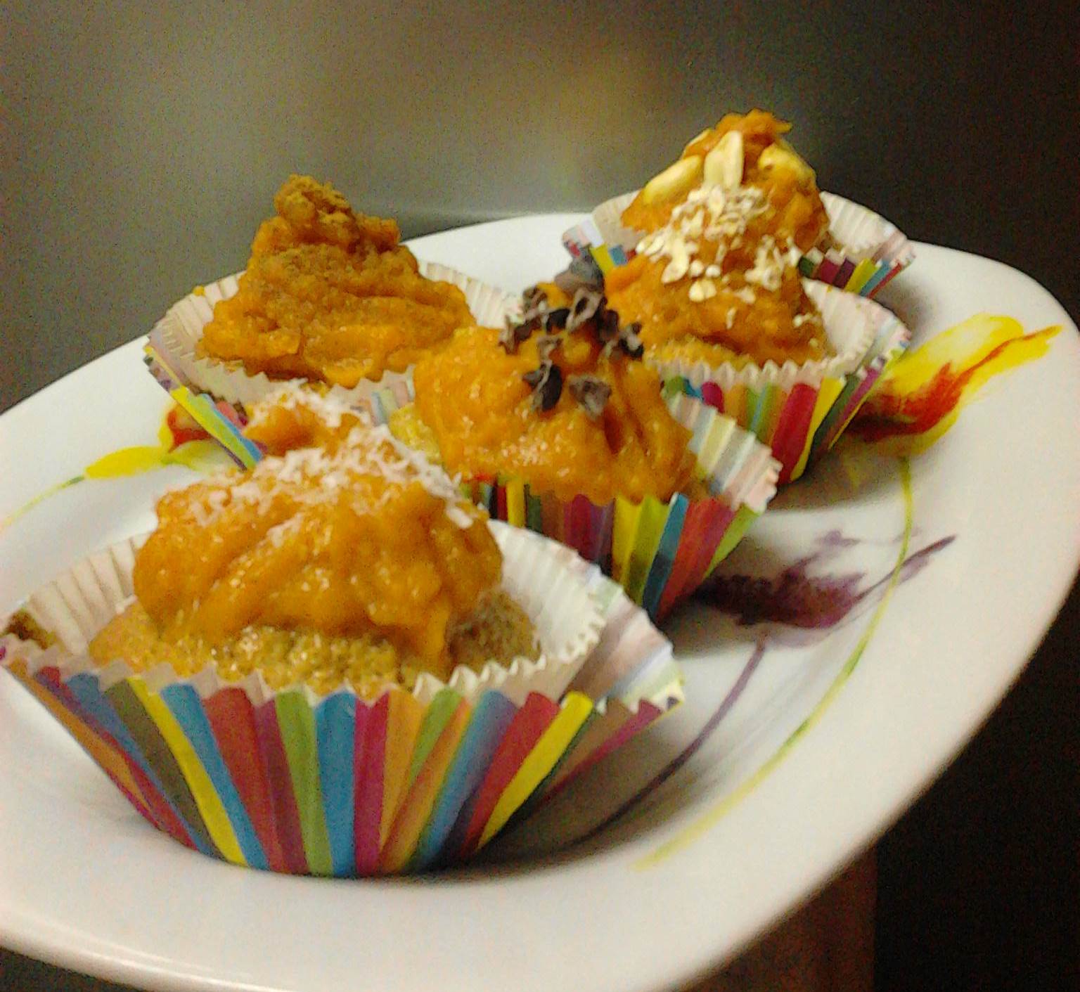 Cupcakes cobertos com Batata-Doce