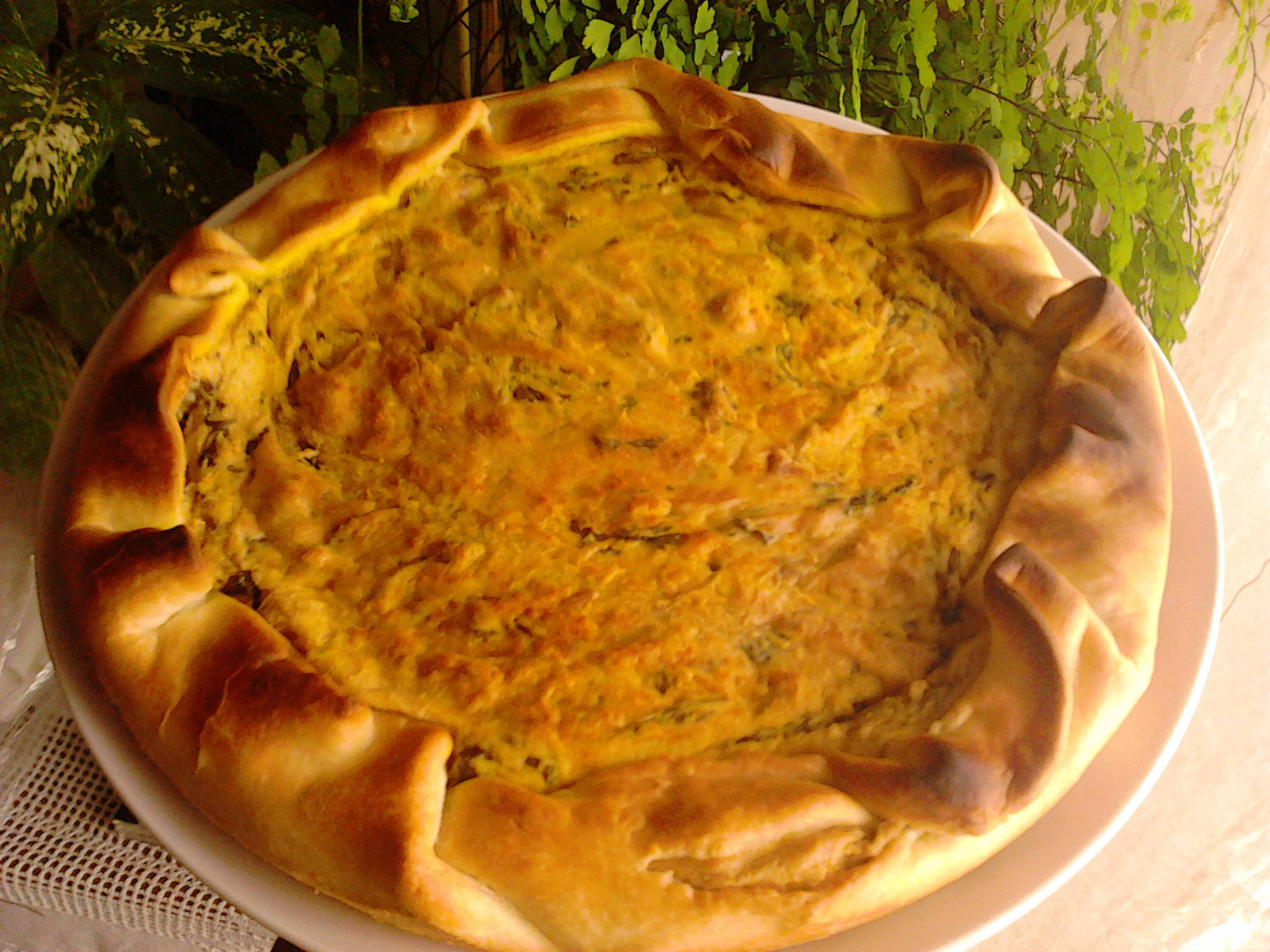 Quiche de Tofu com Salsa e Alho-francs