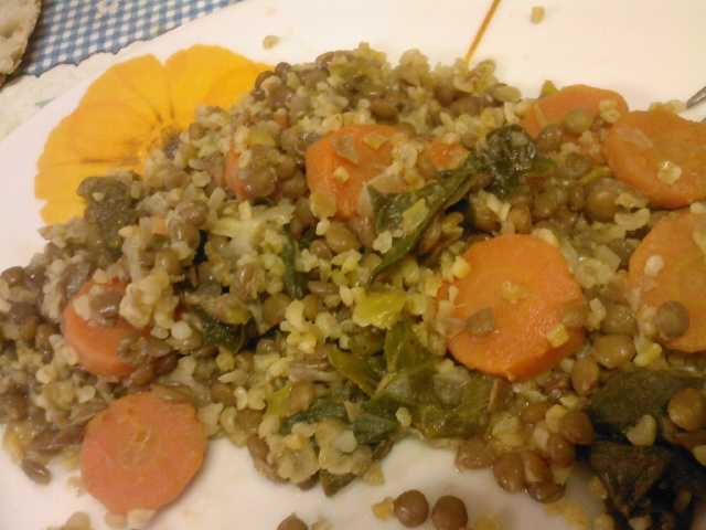 Lentilhas com bulgur